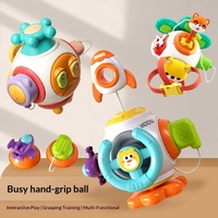 Jouet rotatif interactif sensoriel éducatif en plastique pour enfants de 2-3 ans, boîte à six faces, améliore la motricité fine