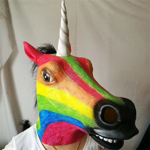 Máscara Divertida <span class=keywords><strong>de</strong></span> Animales para Cosplay, Máscara <span class=keywords><strong>de</strong></span> Perro y Caballo, Disfraces <span class=keywords><strong>de</strong></span> Halloween para TV y Cine, Accesorios <span class=keywords><strong>de</strong></span> Disfraces - Product Image 1