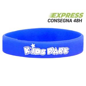 Bracelet en silicone pour enfants, bleu, étanche, bracelet promotionnel - Product Image 1