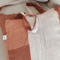 Parure de lit 4 pièces en lin pur, couleur unie de luxe, imprimé écossais lavé, pour l'été, idéale pour dormir nu