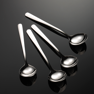 Cuchara redonda de acero inoxidable 316 para sopa, cuchara de café plateada y metálica con logotipo personalizado 1011050 - Product Image 4