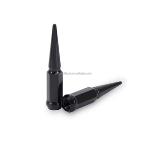 Juego de tuercas de rueda sólidas, 24 unidades, negro, con enchufe para Dodge - Product Image 3