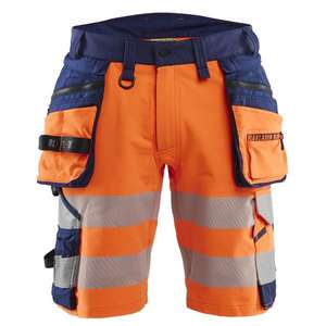 BLAKLADER - 112016485389C56 Pantalones cortos de alta visibilidad Elásticos en 4 direcciones Naranja/Azul marino-EAN 7330509927892 ROPA DE TRABAJO DE LA HI-VIS - Product Image 1