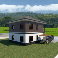 Maison préfabriquée sur mesure, maison préfabriquée, maisons préfabriquées prêtes à l'emploi de 220 m2 avec 4 chambres