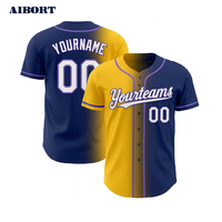 Aolan Jersey bisbol gradien kustom, seragam sublimasi nomor nama dibuat sesuai pesanan untuk Teamwear