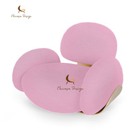 Fauteuil de luxe moderne pour hall d'hôtel, canapé de salon en tissu, fauteuil individuel, chaise de sol de détente