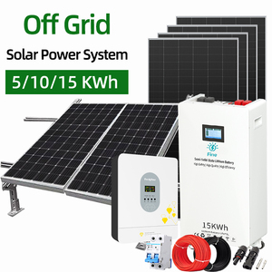 Systèmes de stockage de batteries solaires domestiques JEESENG, système d'énergie solaire hors réseau, batterie lithium-ion, kit complet 11KW - Product Image 1