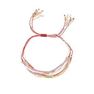 Fashion Bohemian Women's Stainless Steel Colorful Beaded Chain <b>Bracelet</b> - Product Image 2