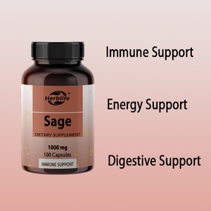 Cápsulas de Salvia OEM/ODM - 1000mg Soporte Digestivo e Inmunológico Natural - Hojas de Salvia - Vegano, Sin OMG - Product Image 3