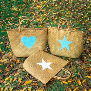 Sac de plage tendance en jonc de mer tressé, style japonais et coréen, sac à main pour femme pour la mode estivale - Product Image 4