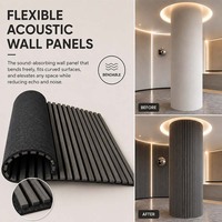 Panneaux muraux insonorisants 3D rectangulaires en polyester, à découper facilement, pour décoration intérieure, avec possibilité de raccordement en gros