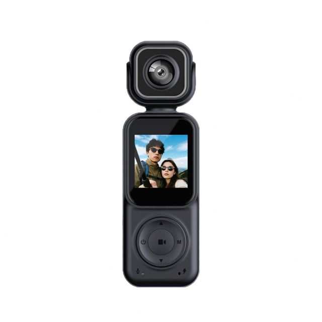4K WIFI Vlog Camera Dual Front and Rear Cameras 180° Rotatable Portable Bodycam Security Recorder for Travel Blogging
