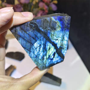 <b>Hot</b> Sale Natrual Crystal Slice Healing Handmade Crafts <b>Stone</b> Labradorite Raw Slab for Jewelry Materials - Product Image 5