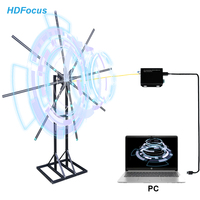 Ventilateur holographique 3D à 360 degrés, projecteur 180 cm, moteur sans balais, affichage publicitaire 3D avec port multimédia, panneau LED HD, uniquement ventilateur 3D