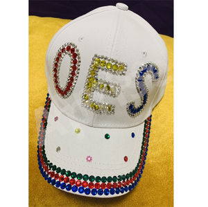 <span class=keywords><strong>Aprise</strong></span>-Bufanda de fútbol deportiva con logotipo de letra griega personalizada OES Order of Eastern Star Sorority gorra de béisbol con diamantes de imitación - Product Image 1