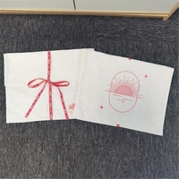 Pochette en coton avec Logo personnalisé, emballage de t-shirts, sac à poussière en coton, sacs en mousseline de luxe, sac à poussière pour sacs à main