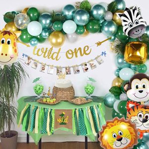 Jungle 1st Bday Party Balloon Set Fournitures Wild One Birthday Décoration <span class=keywords><strong>Safari</strong></span> Baby First Bday Decor - Product Image 5