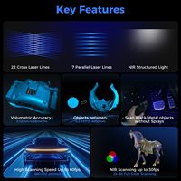 Escáner 3D Creality Raptor Pro con Precisión de 0.02 mm, Láser Azul, Grado de Metrología para Ingeniería Automotriz