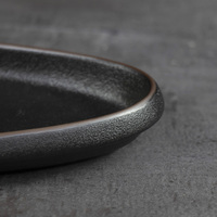 Céramique Plat Noir Dîner Steak Porcelaine De Luxe Assiettes Ensembles Vaisselle Assiettes Mat