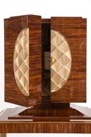 Exclusivo Gabinete de Whisky de Madera Hecho a Mano, Estilo Art Deco, Artesanía Exquisita, Exhibición de Vinos, Caja de Almacenamiento de Licores de Alta Gama, Rectangular