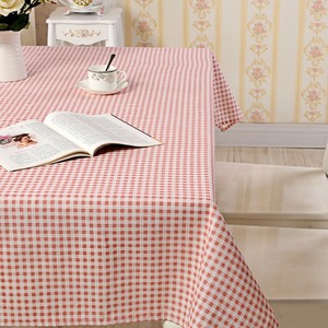 Nuovo arrivo traspirante facile da pulire tessuto di <span class=keywords><strong>cotone</strong></span> naturale e lino misto <span class=keywords><strong>tovaglia</strong></span> a scacchi <span class=keywords><strong>rosa</strong></span> per l'arredamento della casa - Product Image 6