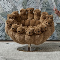 Fauteuil de salon design, fauteuil créatif, personnalité artistique, poupée extraterrestre, poupée animale, fauteuil paresseux en peluche polaire, fauteuil en peluche