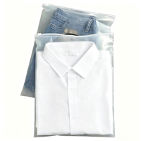 Sac à fermeture éclair en PE givré personnalisé pour l'emballage de vêtements, de chaussures et de fourrures, transparent de haute qualité