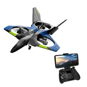 V27 Super grand avion télécommandé à détection de gravité avion de chasse avec caméra HD 1080P 2.4G planeur en mousse avion RC pour débutants