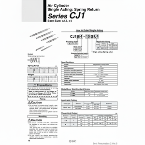 Cilindro de aire SMC Pneumatics, piezas neumáticas - Product Image 1