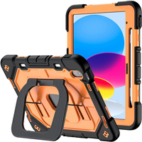 Étui en silicone antichoc multi-angles pour tablette Apple 7e, 8e, 9e génération, et housses de protection intégrale pour tablettes Apple 10e génération, Air 6/7/8