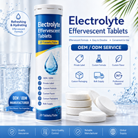 Comprimé effervescent d'électrolytes avec calcium, potassium, magnésium, complément d'hydratation pour le bien-être quotidien