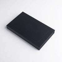 Emballage de téléphone portable en carton écologique, design personnalisé, luxe, boîte carrée, électronique grand public, laminage mat, papier noir