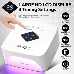 Lampe à ongles UV LED rechargeable avec détection automatique, 30 LED, séchoir à ongles sans fil pour le durcissement du vernis gel, outil de manucure professionnel - Product Image 2