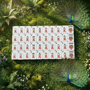 Edición de Julio 2026: Juego de Mahjong de Diseño Original Boutique, 166 Fichas, Patrón de Oso del Bosque, Juego de Acrílico de Lujo para Fiestas - Product Image 3