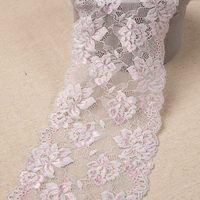 Bandes élastiques pour cils en Jacquard, Offre Spéciale élasthanne élastique/dentelle extensible, garniture en maille, tissu Spandex / Nylon blanc