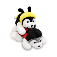 Jouets en peluche pour chien réalistes et lestés avec rembourrage en coton PP et fourrure douce de qualité supérieure pour le soulagement du stress, les câlins et les cadeaux