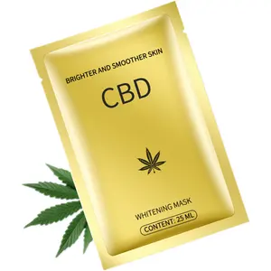 OEM มาส์กหน้า Cbd,แผ่นมาส์กหน้าไฮโดรคลอลาเจนสำหรับกระชับผิวหน้าฉลากสปาส่วนตัว