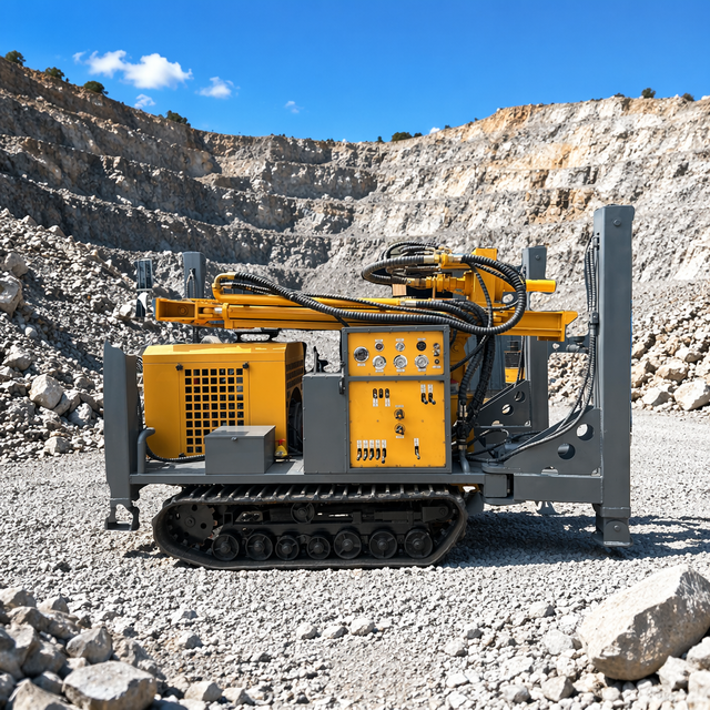 Dth Rock Drilling Diesel Engine Water Borehole Drilling Equipment  Crawler HR-180Y 180M Rotary Water Well Drilling Machine