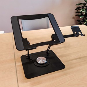 Soporte para Portátil 2025 con Hub USB y Soporte para Teléfono, de Acero al Carbono, Altura Ajustable, Portátil, con Puerto USB - Product Image 1