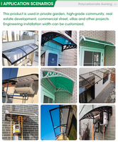 Auvent de bricolage Auvents en polycarbonate Auvents en aluminium Porte Entrée Fenêtre Auvent