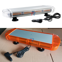 Barre lumineuse d'avertissement d'urgence LED 40W de 21,7 pouces, courte, COB, clignotante, étanche IP65, certifiée CE, ambre/rouge/bleu/blanc