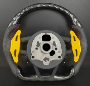 Volante de Fibra de Carbono y Cuero Personalizado para <span class=keywords><strong>Audi</strong></span> RS con Botón de Encendido, Selector de Conducción y Palancas de Cambio para <span class=keywords><strong>Audi</strong></span> A/<span class=keywords><strong>Q</strong></span>/S/RS/Q5/Q7 - Product Image 2