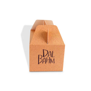 Conception personnalisée Boîtes jaunes en papier en forme de <span class=keywords><strong>maison</strong></span> pour fast-food <span class=keywords><strong>Hamburger</strong></span> <span class=keywords><strong>poulet</strong></span> frit avec poignée - Product Image 2