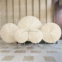 ZKAI Support d'arche de toile de fond rond à cadre métallique, avec housse en tissu personnalisée, pour mariage et événements, modèle éventail plissé, produit phare