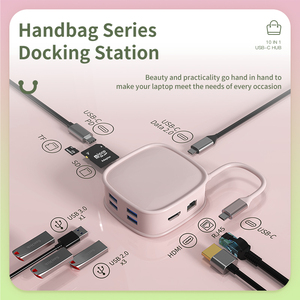 Petits sacs portefeuille Hubs USB Station d'accueil Hub 10 en 1 Matériau ABS avec lecteur de carte SD RJ45 HD pour Port <span class=keywords><strong>Mac</strong></span> Type <span class=keywords><strong>C</strong></span> - Product Image 3