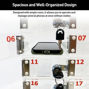 Casier de rangement pour téléphones portables à 30 emplacements verrouillable, en acrylique robuste, avec boîte de rangement pour téléphones portables, idéal pour les bureaux et usines de taille moyenne - Product Image 4