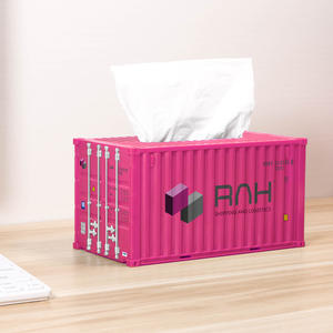 Küçük özel akrilik kağıt peçete kutusu plastik kare depolama kargo konteyneri modeli doku kutusu - Product Image 6