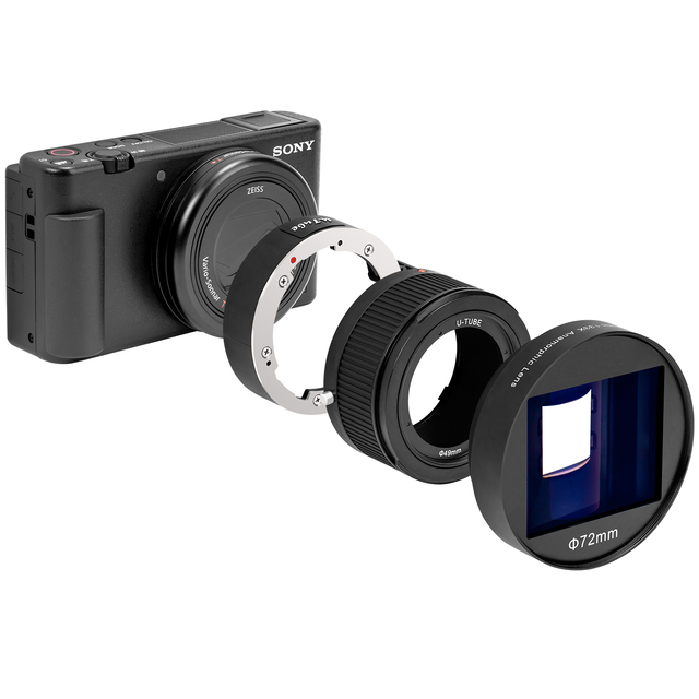 External Camera Anamorphic Lens for Canon Power Shoot G7X Mark III