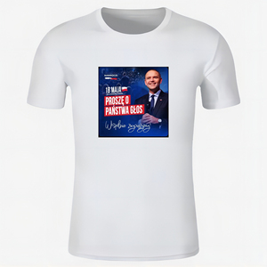 Wholesale 2025 Unisex Short Sleeve Polish Presidential Candidate T-Shirt Customizable Adults Election Cheer Promotional T-Shirt - Product Image 2