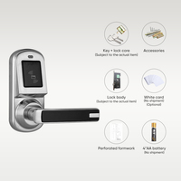 Cerradura Inteligente para Hotel y Motel Locstar, Duradera, Antirrobo, Pulida, de Alta Calidad, Popular, con Tarjeta Inteligente, Sistema MF Offline